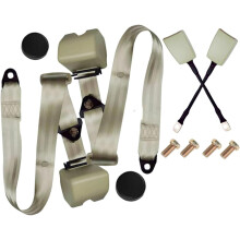 2pcs 3-Point Adjustable Retractable Lap Straps Compatible with Go Kart, Golf Cart, Van, UTV, Buggy, Pickup, Truck