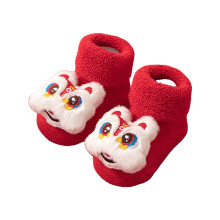 Spring Festival Kids Warm Lined Socks Winter Comfortable Toddler Floor Socks Soft Combed Cotton Elastic For Boys Girls