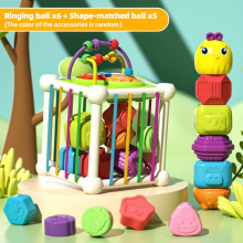 Sorting & Stacking Sensory Toys for Toddlers, Early Educational Activity Center with 11 Sensory Cubes for Boys Girls Gifts