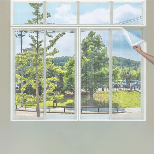 Window Screen Adjustable DIY Window Screens Mesh For House Windows With White Frames