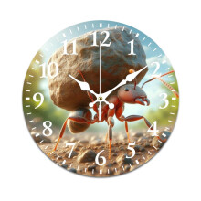 Inspirational Ant Funny Pattern Vintage Mute Wall Clock – Battery Powered, Compatible with Home, Living Room, Kitchen & Office Decor
