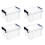 Mini Storage Bins with Lids, Handles & Latches - 4pcs 1
