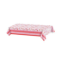 Valentine's Day tablecloth red heart plastic 54x108 inch