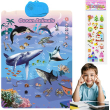 Talking Wall Chart for Kids, English & Spanish Learning Poster with Interactive Touch Buttons for ABCs Numbers Animals and Piano