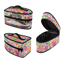 Hibiscus Floral Print Portable Steam Iron Storage Case with Zipper – Case Only