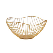 Wire Storage Basket Golden 1Set 10.2x10.2x5.1in