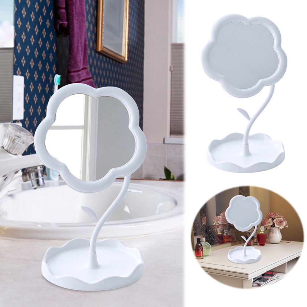Flower-Shaped Makeup Mirror for Desk Vanity