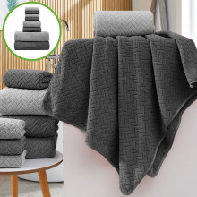 8-Piece Velvet Bath Towel Set | Super Absorbent & Quick-Dry | Includes 4 Towels, 2 Bath Towels & 2 Washcloths | Soft & Durable for Home & Spa Use