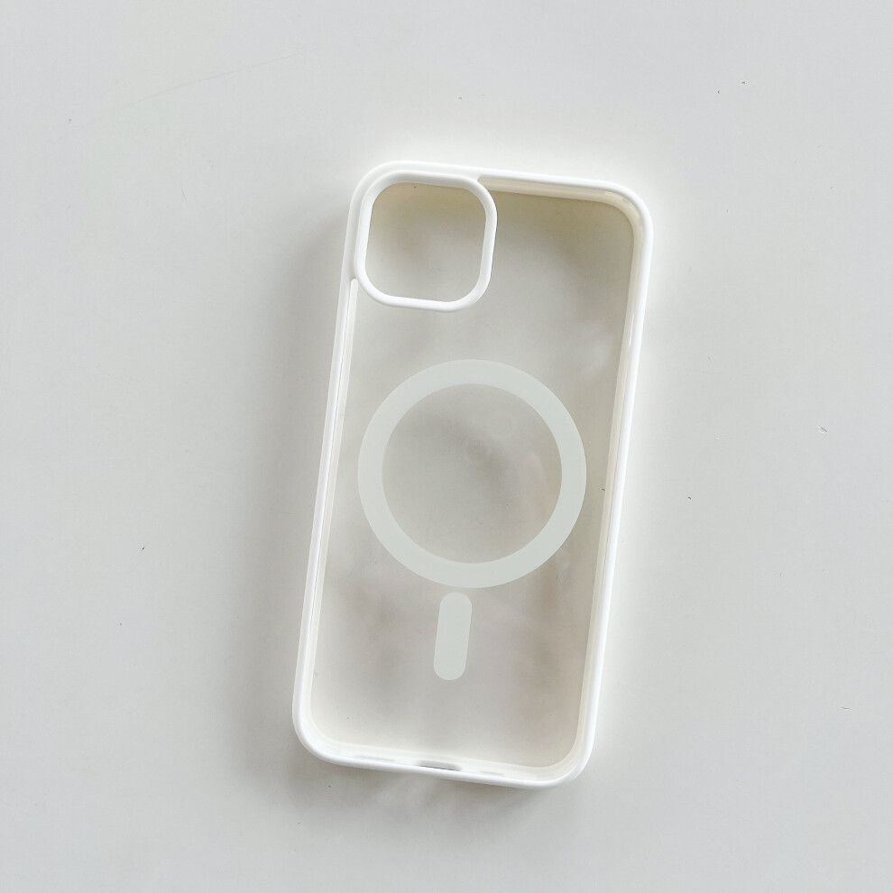 Magnetic Iphone 11 Case Â Magsafe Compatible, Wireless Charging, Anti-Scratch, Shockproof, Clear, Four-Corner Cushion, Drop Protection, White 9122141088820