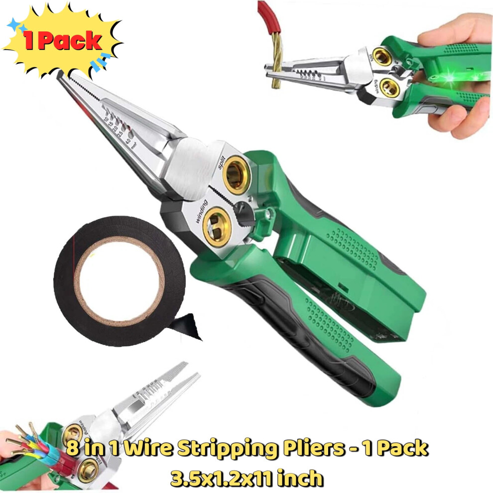 8-In-1 Wire Crimper & Stripper With Voltage Detector, Dual Alarms Â Heavy-Duty 12Â250V Ac/Dc Tester For Hot/Neutral Wires Â Compatible With 9341593666152