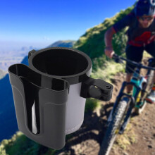 3-in-1 Bike Cup Holder with Phone Mount – Compatible with Beach Cruisers, Mountain & Road Bikes