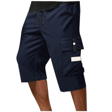 Casual Men's Cargo Pants Men's Lightweight Cargo Shorts Below Knee Workwear Utility Pants with Secure Pockets for Outdoor