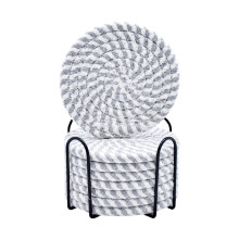 Cotton Rope Round Placemats, Heat-Resistant Woven Table Mats & Hot Pads for Farmhouse Kitchen Decor