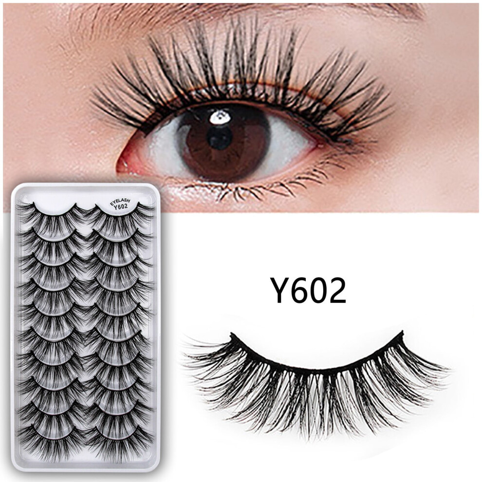 10 Pairs 8D Dramatic Wispy Cat Eye False Eyelashes â Volume Lash Multipack Kit, Compatible with Natural Eyelash Extensions