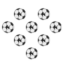 50Pcs Sewing Buttons Wooden Multi Color for DIY Handmade Projects Football Shape Vintage
