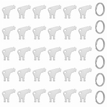 HOT Paper Towel Dispenser Key,30Pcs Universal Key with 6 Rings for and Toilet Dispensers