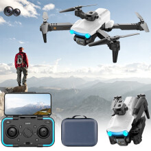 RC Drone for Teens 12-14: Dual 1080P HD FPV, Altitude Hold, Headless Mode, Speed Control, Brushless Motor – White