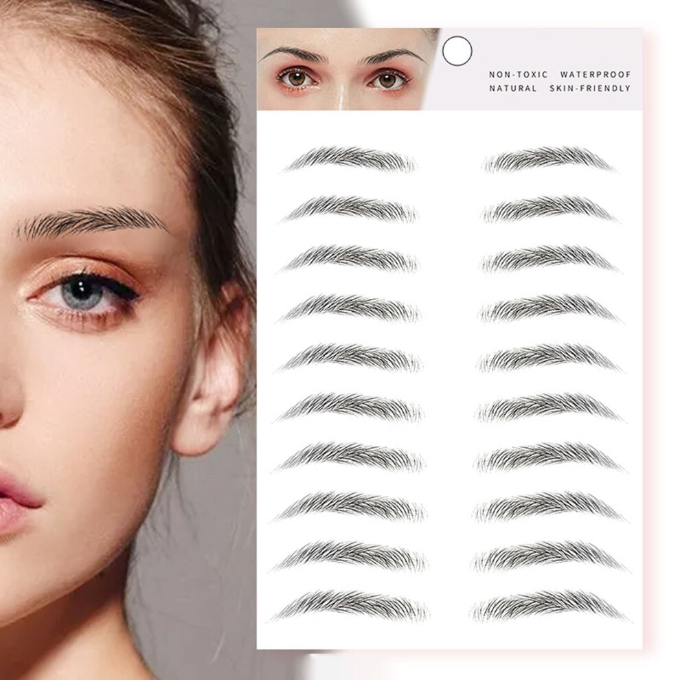 Eyebrow Stickers European Broken Eyebrow Water Transfer Stickers for Effortless Brows