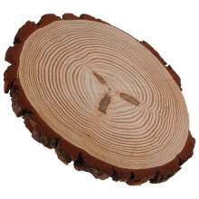 ibasenice Small Wood Log Slices Garden Stepping Stone Beige Wood 1Set