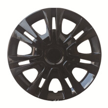 HEMOTON Black Plastic Car Hub Center Caps with Unique Design for Wide Compatibility and Stylish Appearance 14 inch
