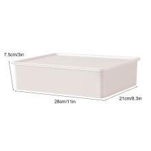 Underwear & Sock Storage Box with Lid – 11x8" Lightweight Plastic Drawer Organizer for Bedroom, Closet, Travel – Compatible with Socks &