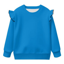 Navy Blue Ruffle Sweatshirt Long Sleeve 1-2T