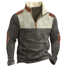 Basic Men's Crewneck Sweatshirt Mens Fashion Raglan Sleeve Pullover Sweater Winter Autumn Threaded Neckline Leisure Top Long Sleeve