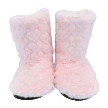 ibasenice 1 Pair Furry Boots High Tube Simple Appearance Cloth Non-slip Adults Indoor Use
