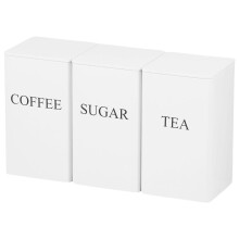 3Pcs Tinplate Airtight Canister Set for Tea, Coffee, Candy – Leak-Proof, Stylish Kitchen & Pantry Storage