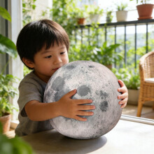 Solar System Plush Pillow Set for Kids – Earth, Sun, Moon Models, Soft Round Stuffed Decor, Educational Astronomy Toy, Compatible with Kids'