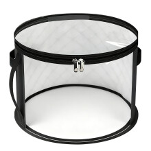 Large Clear Hat Storage Box for Women – Foldable Organizer Bag with Handles, Compatible with Wide Brim, Cowboy & Travel Hats