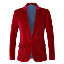 Double Men's Blazer Autumn Winter Men Casual Slim Fit Suit Jacket Lightweight Formal Dress Coat Business Attire