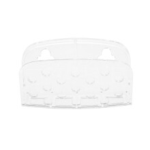 Eguiwyn Suction Cup Sponge Holder for Kitchen Sink, Quick-Dry Dish Scrubber Organizer with Easy Drainage, Clear