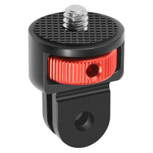Aluminum Alloy Two-card Slot 1/4 inch Screw Tripod Adapter 360Rotating Mount Holder For Gopro For Insta360