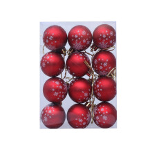 12pcs Shatterproof Christmas Ball Ornaments Set, Red Mini Baubles with Strings for Tree, Wedding & Party Decor – Compatible with Xmas Trees