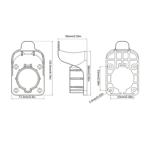PA6 EV Charger Holder Easy Mount SAE J1772 Dock 1