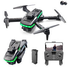 Foldable FPV Drone with 1080P Camera, LED Flash Bar – Compatible with Kids & Adults, Christmas Toy for Ages 14+