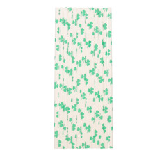 96 Pcs Bar Straws Patrick's Day Party Favor Shamrock Paper Child Green