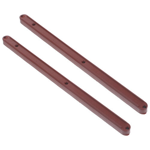 2Pcs Brown Plastic Drawer Slides Smooth Quiet Cabinet Guide Rail Replacement