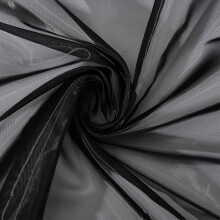Black Sheer Organza Fabric 60.24 Inch by the Yard