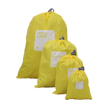 Outdoor Waterproof Storage Bags Travel Nylon Drawstring Pouche,4-Pack Travel Essential Waterproof Bags in Bag, Drawstring Storage Bags Organizer