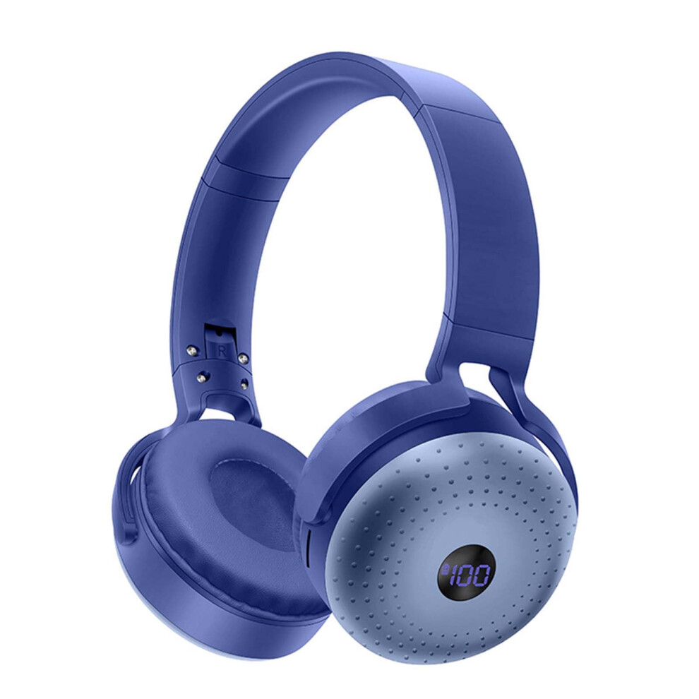 Rkzds Tooth Over-Ear Headphones, 80H Playtime, Enhanced Bass, Memory-Protein Earmuffs, Mic, Blue 9341593669900