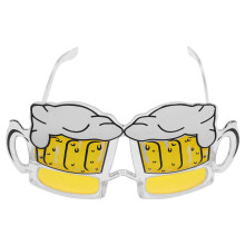 Comfortable Yellow Novelty Beer Mug Glasses for Hawaiian Party Decor and Photo Booth Fun