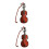 Mini Violin Ornament ABS Brown 8.2 cm 1