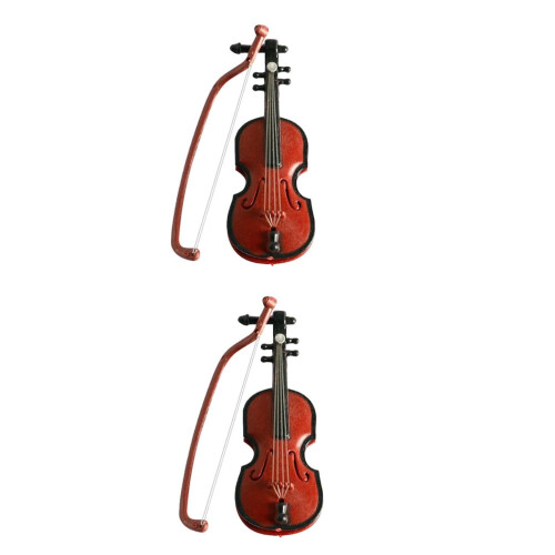 Mini Violin Ornament ABS Brown 8.2 cm