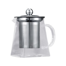 Heat Resistant Glass with Filter, Sturdy Tea Maker Pot, Portable Jug, Water Kettle for Loose Tea Scented Tea Restaurant Tea Bags Home 350ml