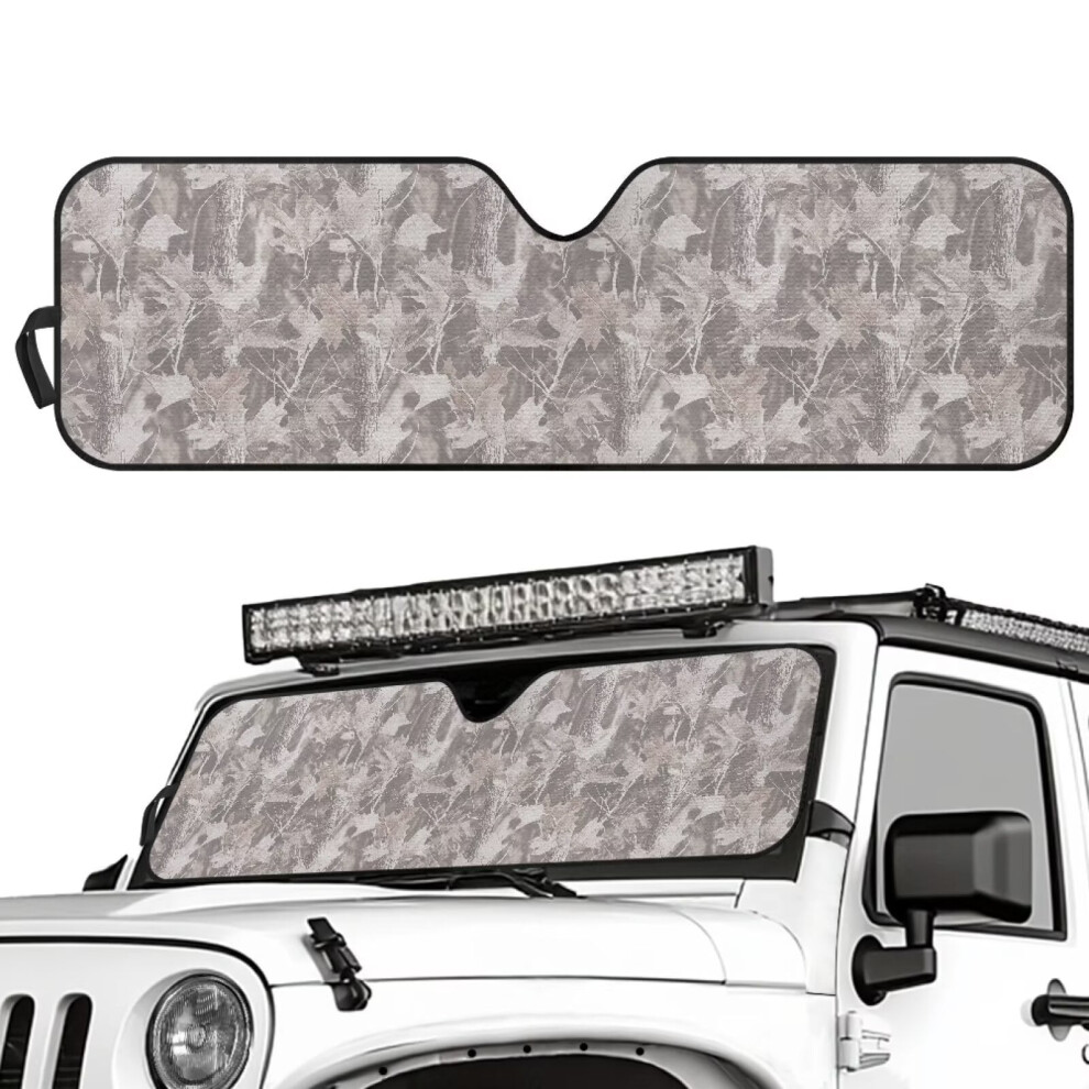 Camouflage Windshield Sun Shade For Jeep Wrangler Jl/Jk/Gladiator Â Uv & Heat Blocking Shade Cover 9097180860310