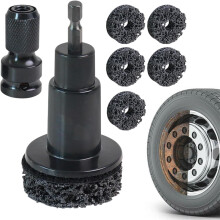 Wheel Hub Cleaning Tool & Stud Cleaner for Rust Removal on Lug Studs & Rotors – Compatible with Automotive Maintenance
