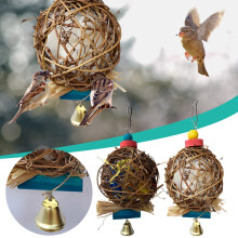 Vogelnestbal voor minder dan $5! Natuurlijk rotan nestmateriaal voor kolibries, navulbaar, geschikt voor wilde vogels en tuindecoratie.