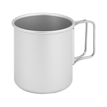 Stainless Steel Camping Cup with Handle, Lightweight Aluminum Alloy, Boils Water & Brews Coffee/Tea – Compatible with Outdoor Activities